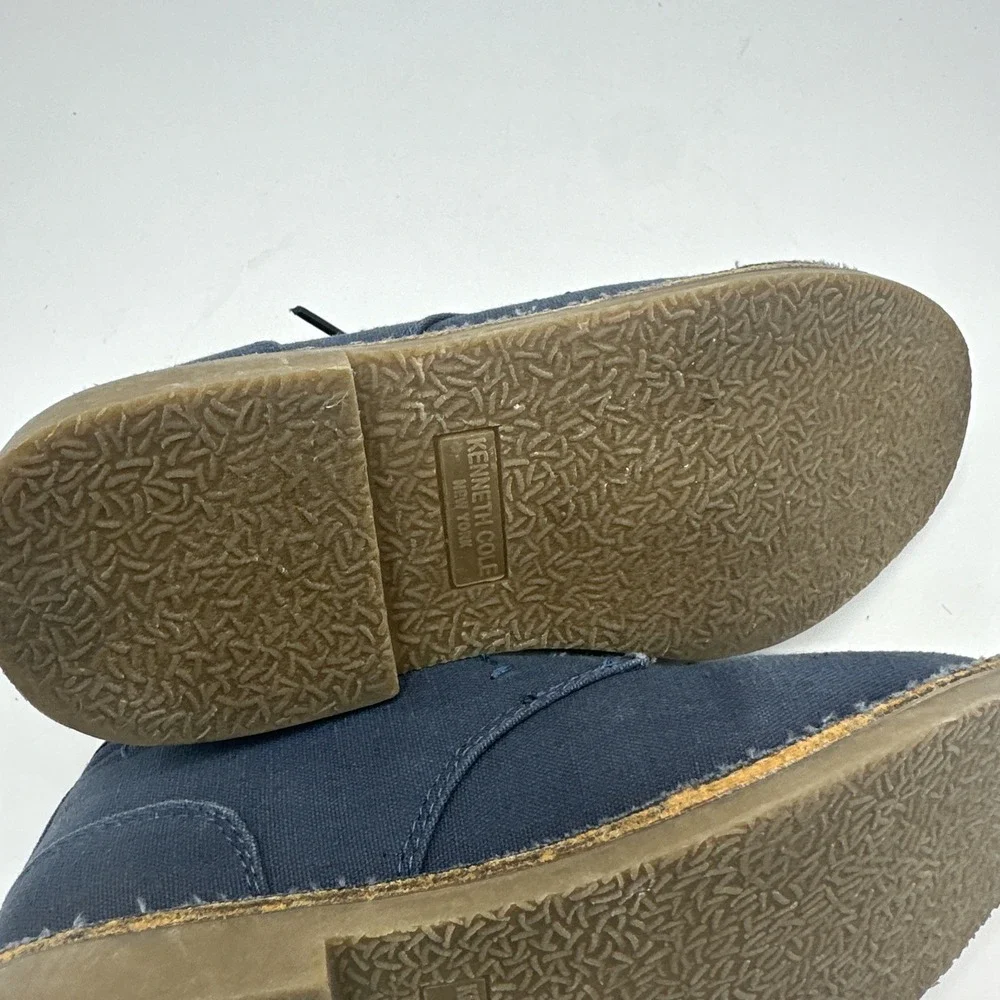 Kenneth Cole Real Deal‎ Navy Blue Canvas Lace Up Boys Dress Shoes Size 13